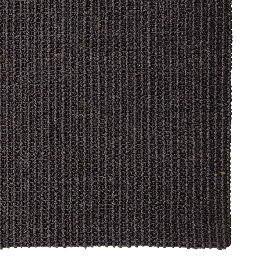 Sisalmat voor krabpaal 66x200 cm zwart