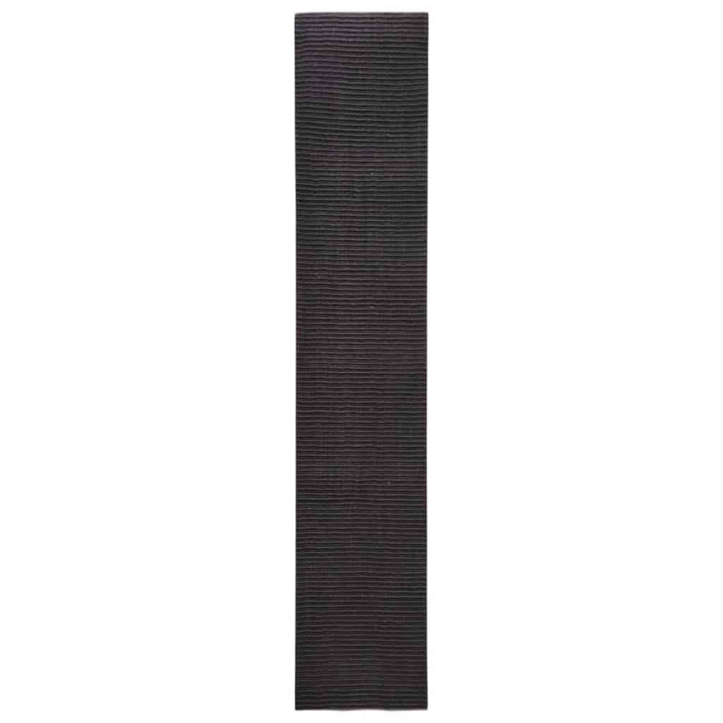 Sisalmat voor krabpaal 66x350 cm zwart