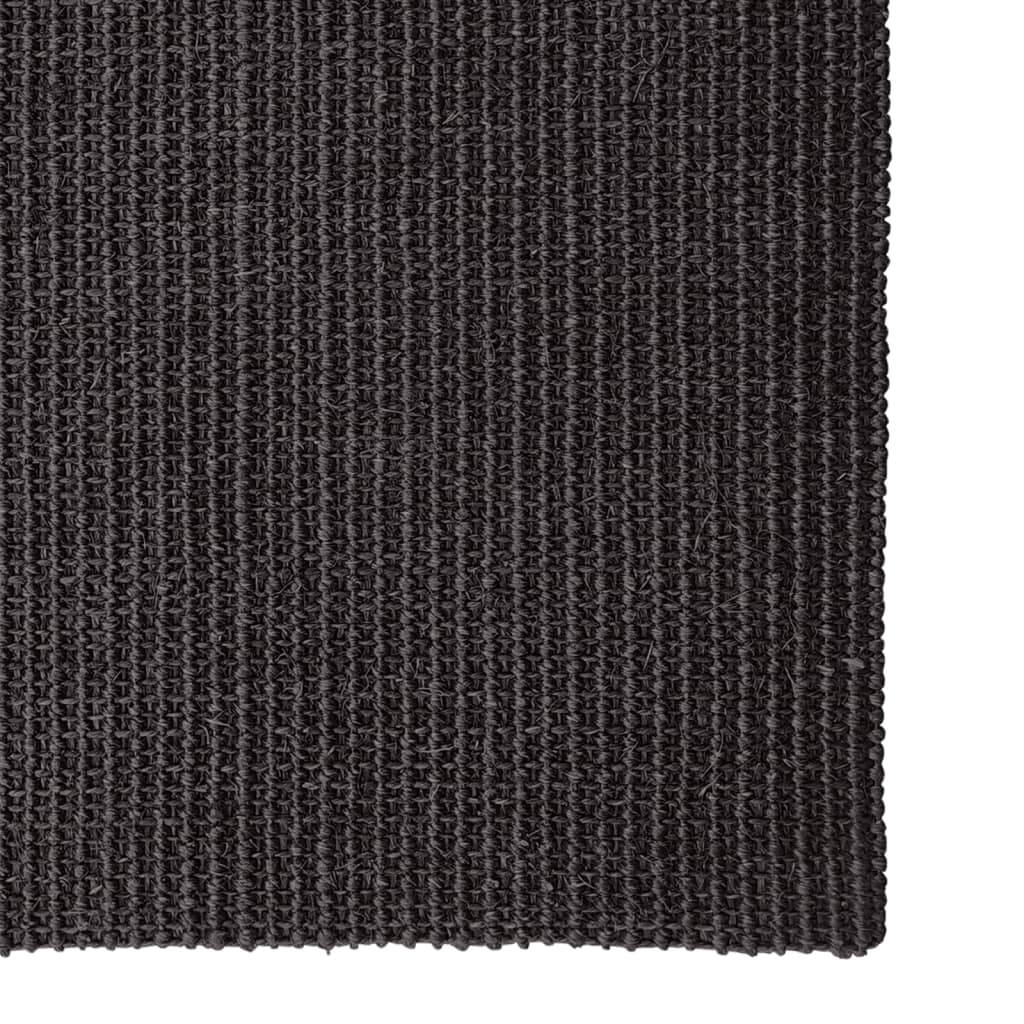 vidaXL Alfombra de sisal para rascador negro 80x350 cm