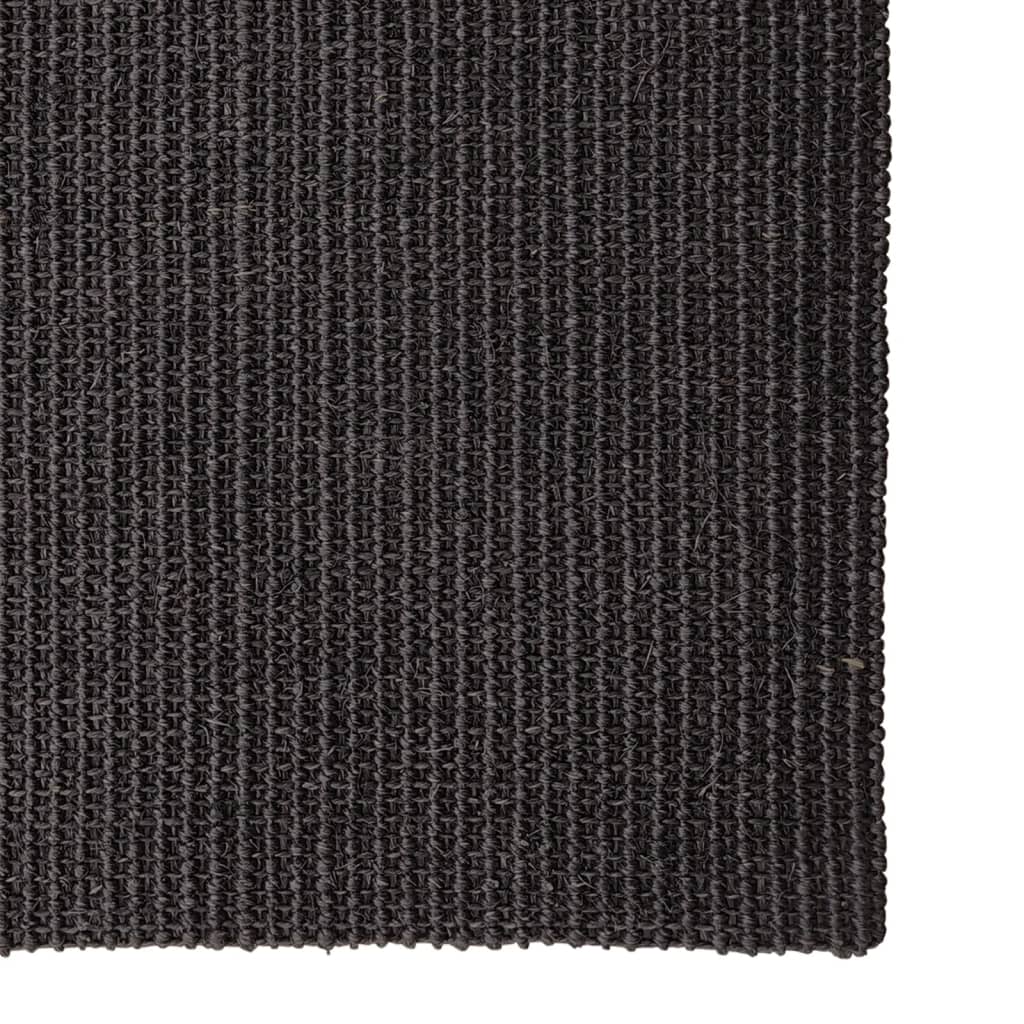 Covor din sisal pentru ansamblu de zgâriat, negru, 100x300 cm