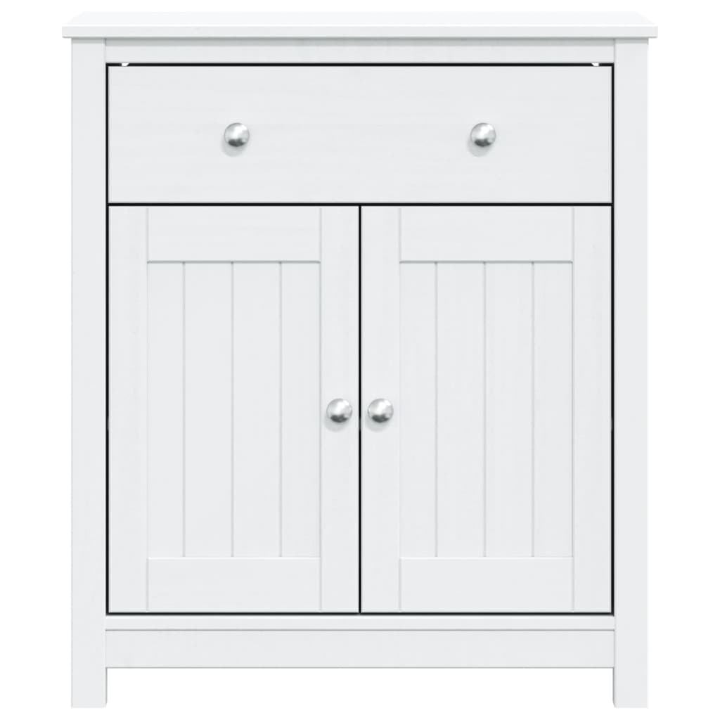 vidaXL Badkamerkast BERG 69,5x34x80 cm massief grenenhout wit afbeelding
