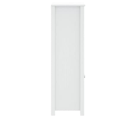 VidaXL Armoire De Salle De Bain Blanche Brillante - Meuble Rangement Avec 2 Portes