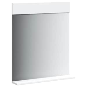 Koupelnové zrcadlo s policí BERG bílé 60x12x70 cm masivní dřevo - obrázek 3