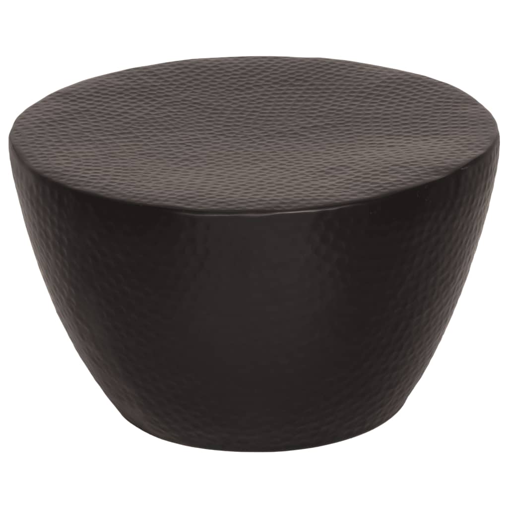 Konferenční stolek kovaný hliník Ø 50 x 30 cm černý