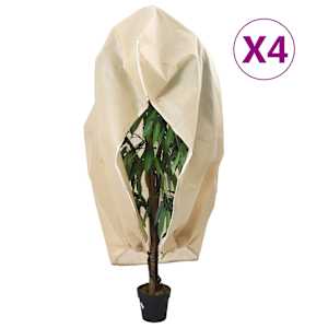 Ochranné návleky na rostliny na zip 4 ks 70 g/m² 1 x 1,55 m