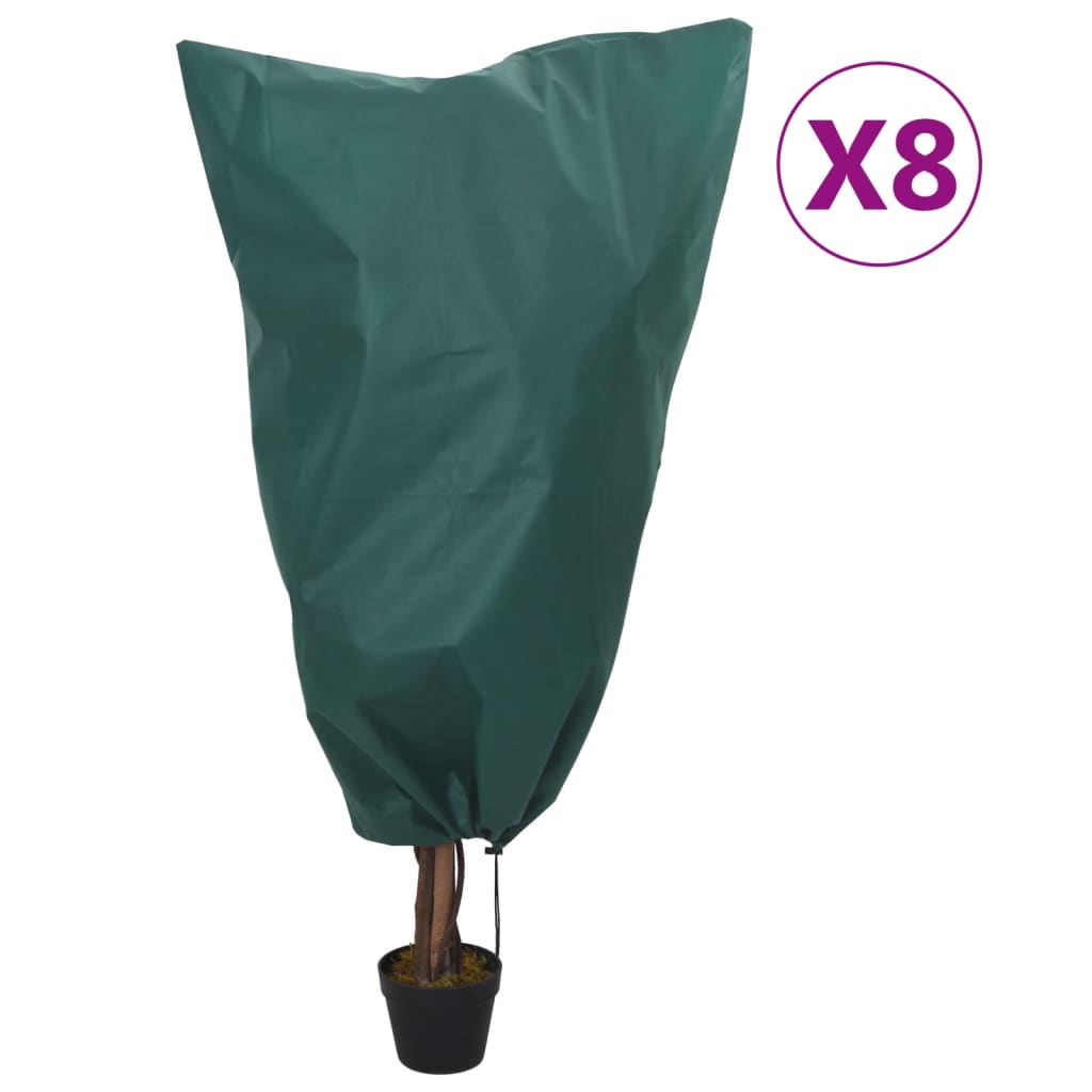vidaXL Ochranné návleky se stahovací šňůrkou 8 ks 70 g/m² 0,8 x 1 m