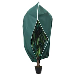 vidaXL Plant Fleece Covers with Zip 2 pcs 70 g/m&sup2; 3.93x3.5 m