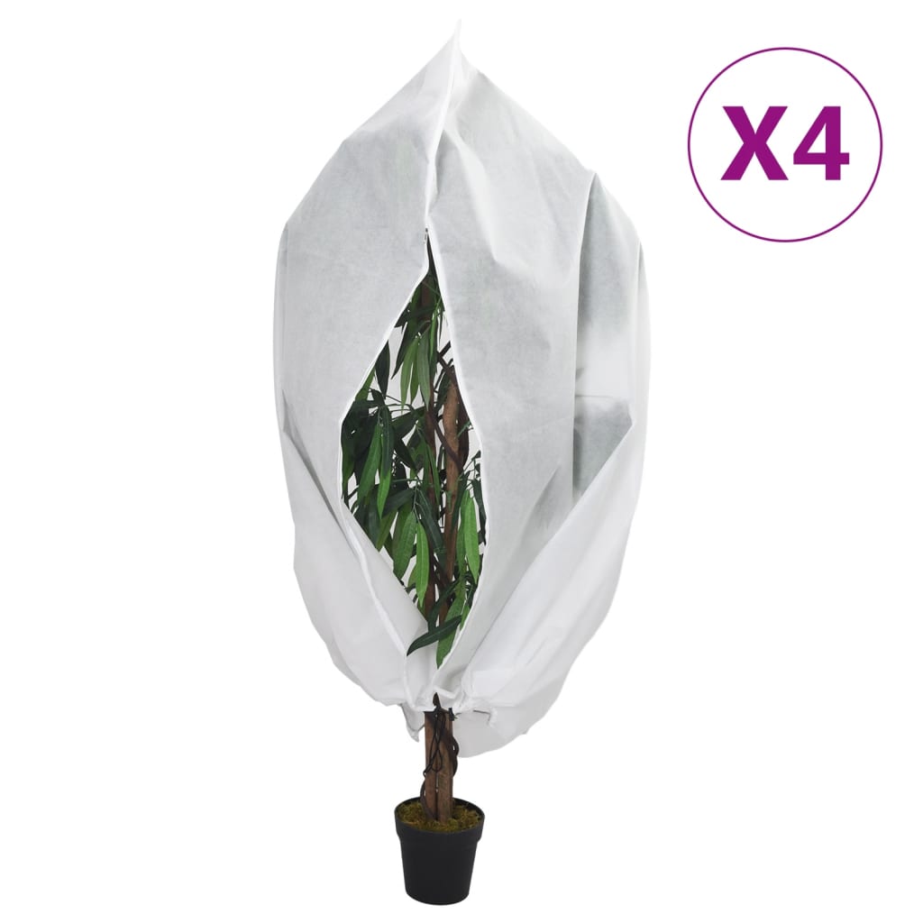 vidaXL Ochranné návleky na rostliny na zip 4 ks 70 g/m² 3,14 x 2,5 m