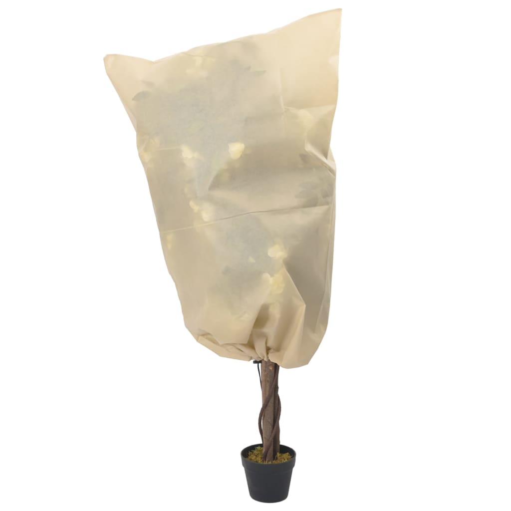 vidaXL - Plantenhoezen - met - trekkoord - 12 - st - 70 - g/m² - 0,8x1 - m
