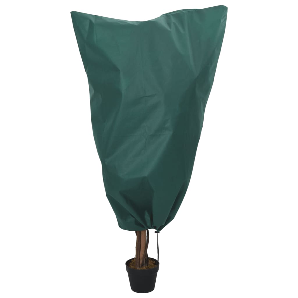 vidaXL Plantenhoezen met trekkoord 12 st 70 g/m² 0,8x0,8 m afbeelding