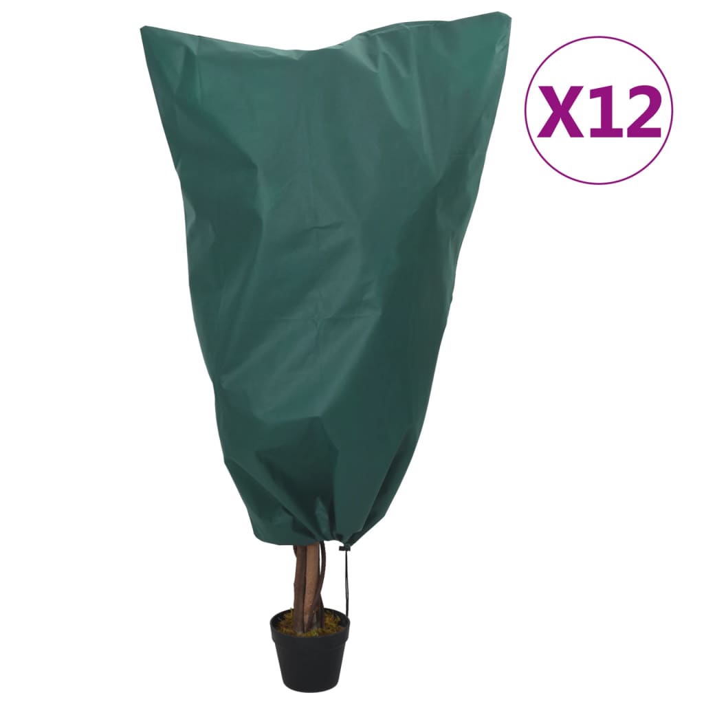 vidaXL Ochranné návleky se stahovací šňůrkou 12 ks 70 g/m² 0,8 x 1 m