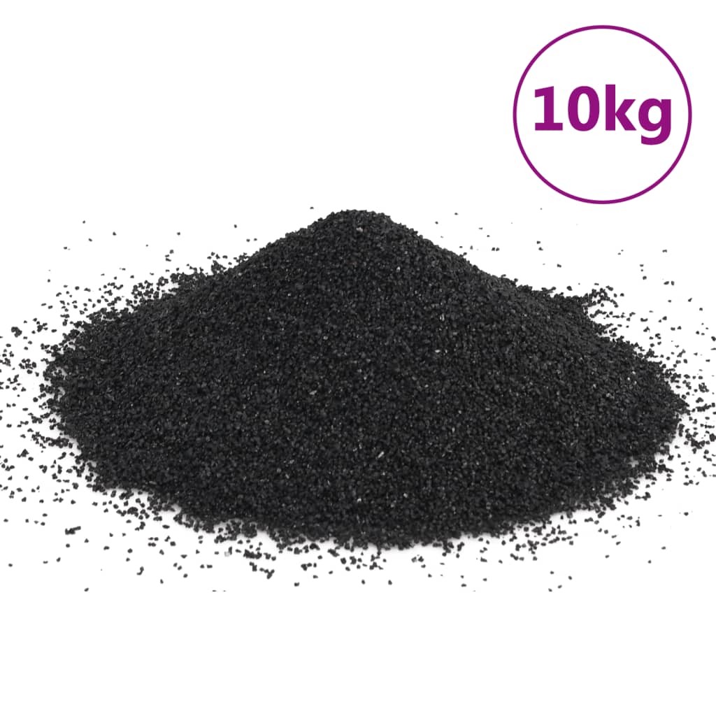 vidaXL Akváriový piesok 10 kg čierny 0,2-2 mm