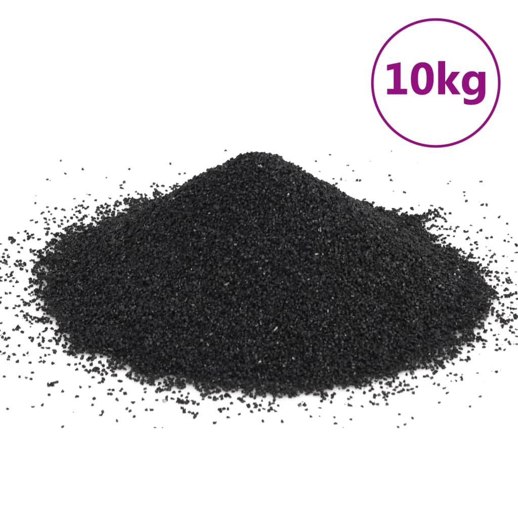 vidaXL Akvarijní písek 10 kg černý 0,2–2 mm