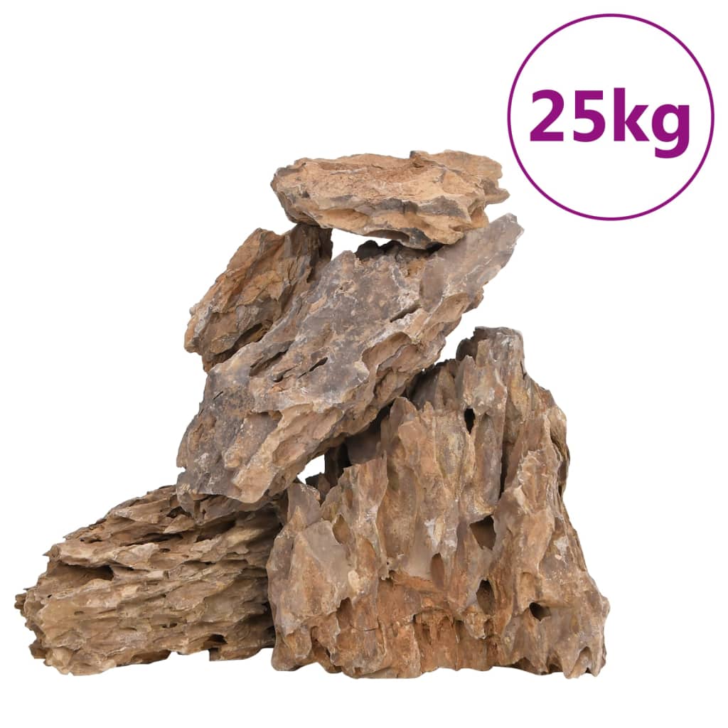 vidaXL Dračí kameny 25 kg vícebarevné 10–30 cm