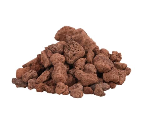 vidaXL Lavasteiner 25 kg rød 1-2 cm