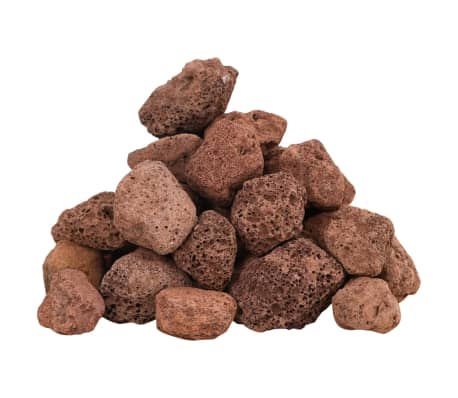 vidaXL Vulkansko kamenje 25 kg crveno 3-5 cm