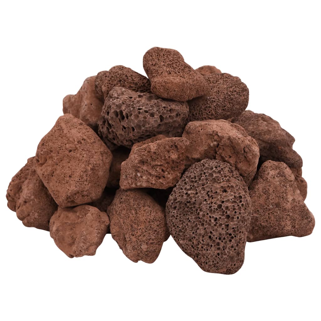 vidaXL Lavastenen 25 kg 5-8 mm rood afbeelding