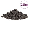 vidaXL vulkaanilised kivimid 25 kg, must, 1-2 cm