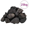 vidaXL vulkaanilised kivimid 25 kg, must, 5-8 cm
