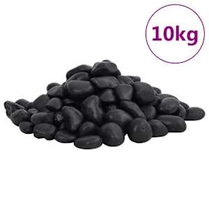 Polirani kamenčki 10 kg črni 2-5 cm