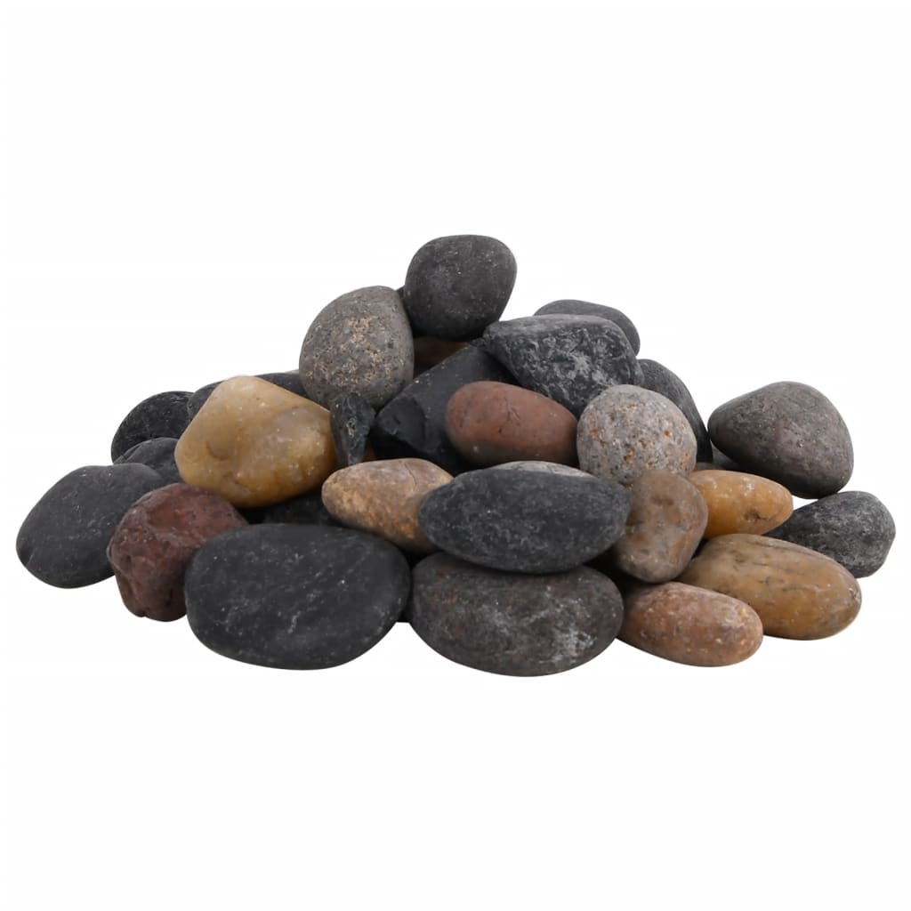 vidaXL Pietricele lustruite, 10 kg, culori mixte, 5-8 cm