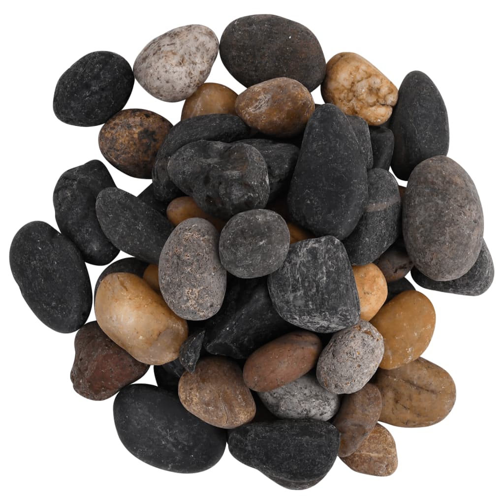Thumbnail - vidaXL Polierte Kiesel 10 kg Mehrfarbig 5-8 cm