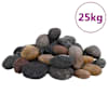 vidaXL poleeritud veerkivi 25 kg, eriv&auml;rvi, 5-8 cm