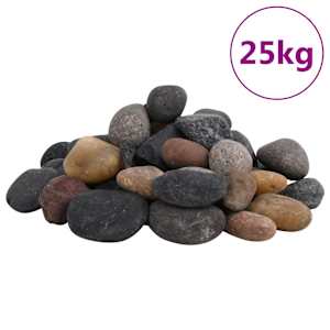 Leštěné oblázky 25 kg mix barev 5–8 cm - obrázek 1