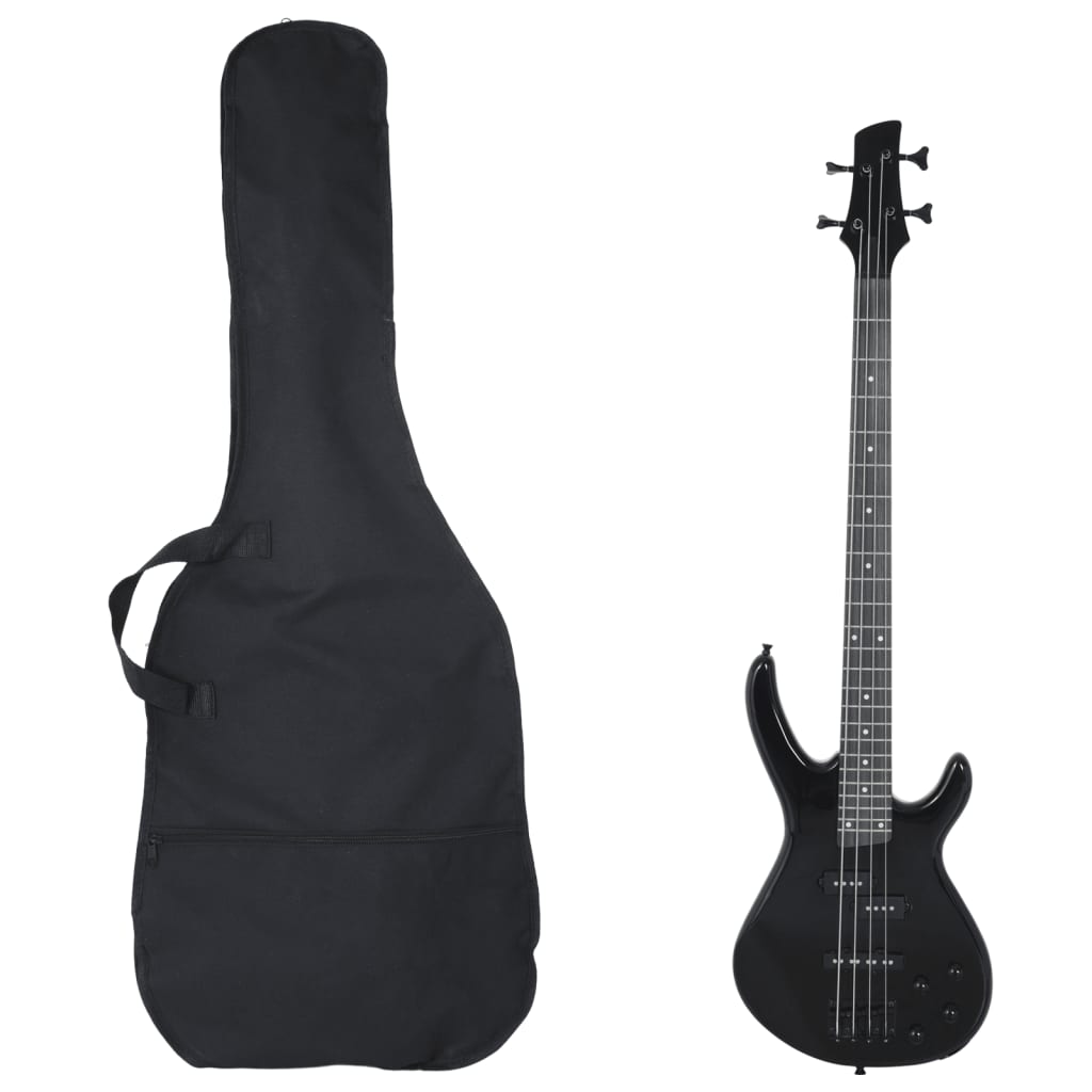 vidaXL E-Bass für Anfänger mit Tasche Schwarz 4/4 46"