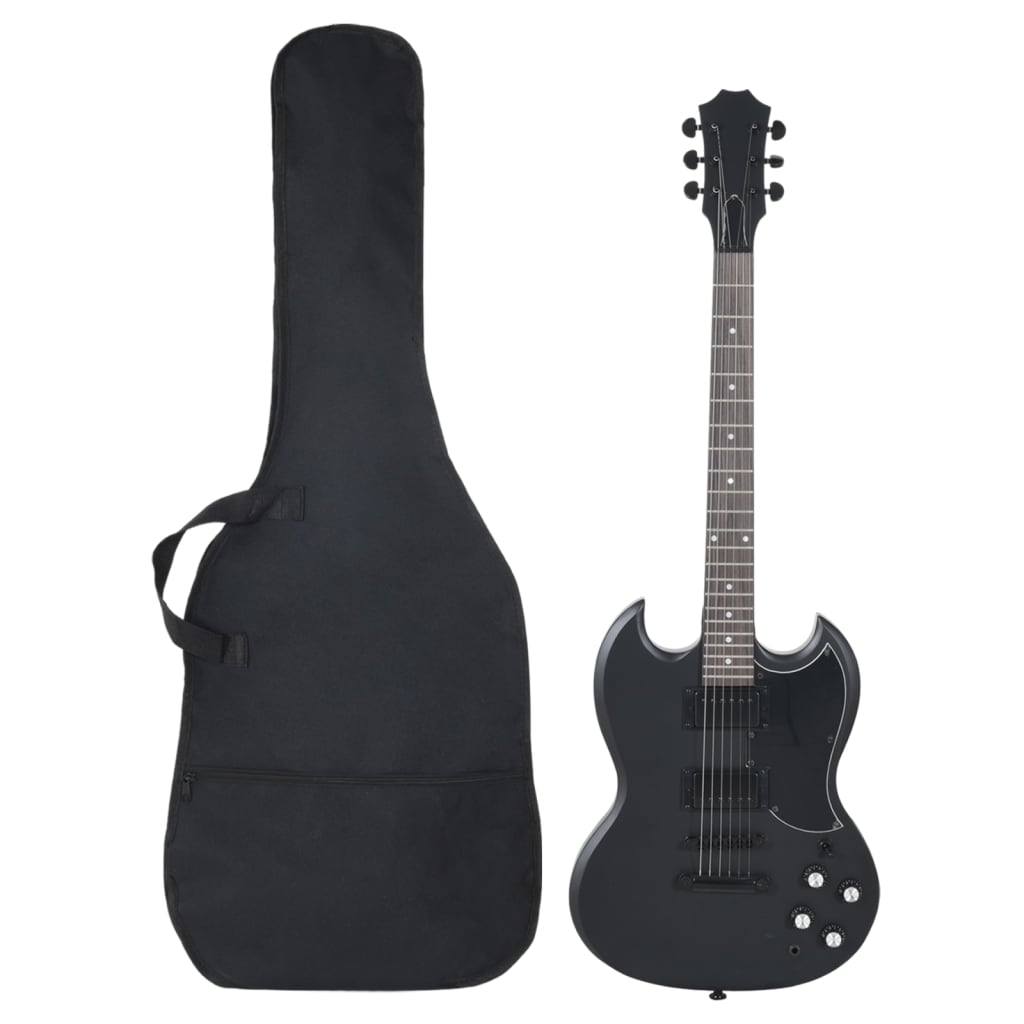 E-Gitarre für Anfänger mit Tasche Schwarz 4/4 39″