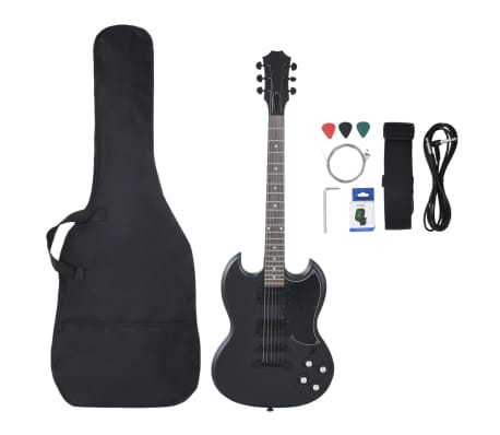 vidaXL S&auml;hk&ouml;kitara aloittelijalle laukulla musta 4/4 39"