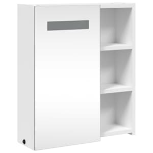 Koupelnová zrcadlová skříňka s LED osvětlením bílá 45x13x52 cm - obrázek 4