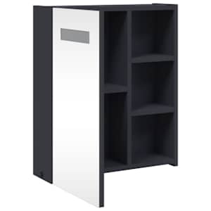 Koupelnová zrcadlová skříňka s LED osvětlením šedá 45x13x52 cm - obrázek 5