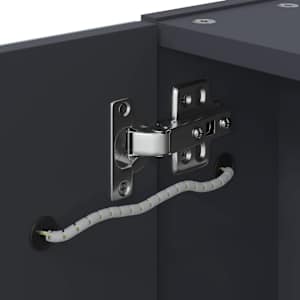 Koupelnová zrcadlová skříňka s LED osvětlením šedá 45x13x52 cm - obrázek 9