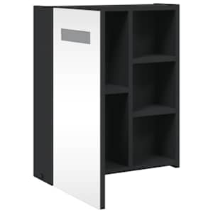 Koupelnová zrcadlová skříňka s LED osvětlením černá 45x13x52 cm - obrázek 5