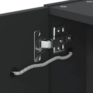 Koupelnová zrcadlová skříňka s LED osvětlením černá 45x13x52 cm - obrázek 9