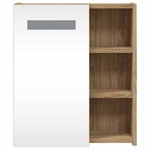 Koupelnová zrcadlová skříňka s LED osvětlením dub 45x13x52 cm - obrázek 6