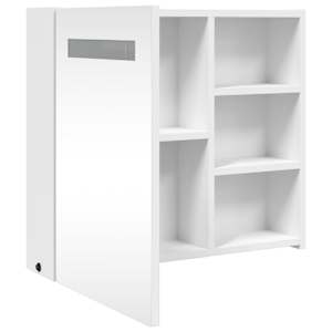 Koupelnová zrcadlová skříňka s LED osvětlením bílá 60x13x52 cm - obrázek 5