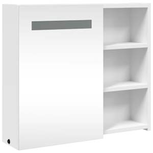 Koupelnová zrcadlová skříňka s LED osvětlením bílá 60x13x52 cm - obrázek 6