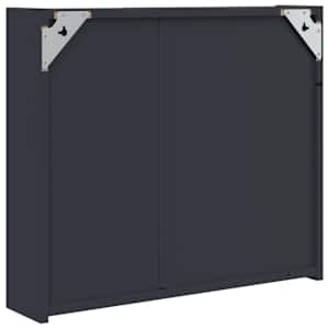 Koupelnová zrcadlová skříňka s LED osvětlením šedá 60x13x52 cm - obrázek 8