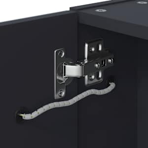 Koupelnová zrcadlová skříňka s LED osvětlením šedá 60x13x52 cm - obrázek 9
