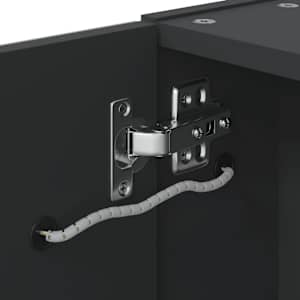 Koupelnová zrcadlová skříňka s LED osvětlením černá 60x13x52 cm - obrázek 9
