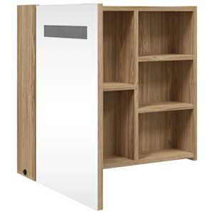 Koupelnová zrcadlová skříňka s LED osvětlením dub 60x13x52 cm - obrázek 5