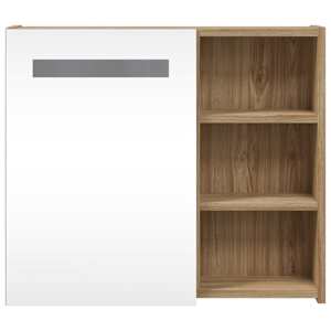 Koupelnová zrcadlová skříňka s LED osvětlením dub 60x13x52 cm - obrázek 6
