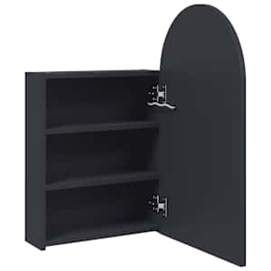 Koupelnová zrcadlová skříňka s LED klenutá šedá 42 x 13 x 70 cm - obrázek 5