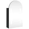 vidaXL LED-valgustusega vannitoa peegelkapp, must, 42 x 13 x 70 cm