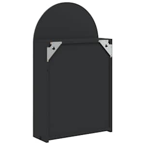 Koupelnová zrcadlová skříňka s LED klenutá černá 42x13x70 cm - obrázek 8
