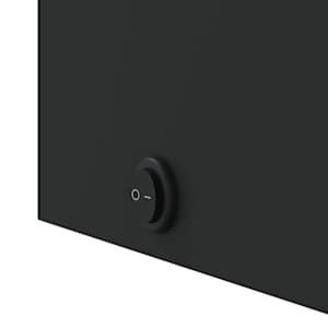 Koupelnová zrcadlová skříňka s LED klenutá černá 42x13x70 cm - obrázek 11