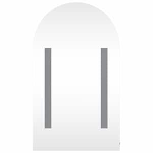 Koupelnová zrcadlová skříňka s LED klenutá dub 42 x 13 x 70 cm - obrázek 6