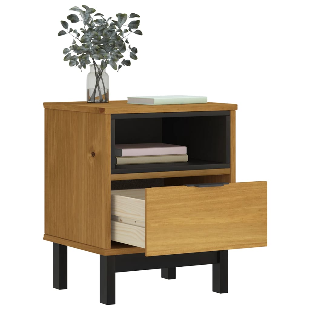 vidaXL Nachtkastje FLAM 40x35x50 cm massief grenenhout afbeelding